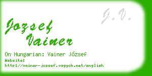 jozsef vainer business card